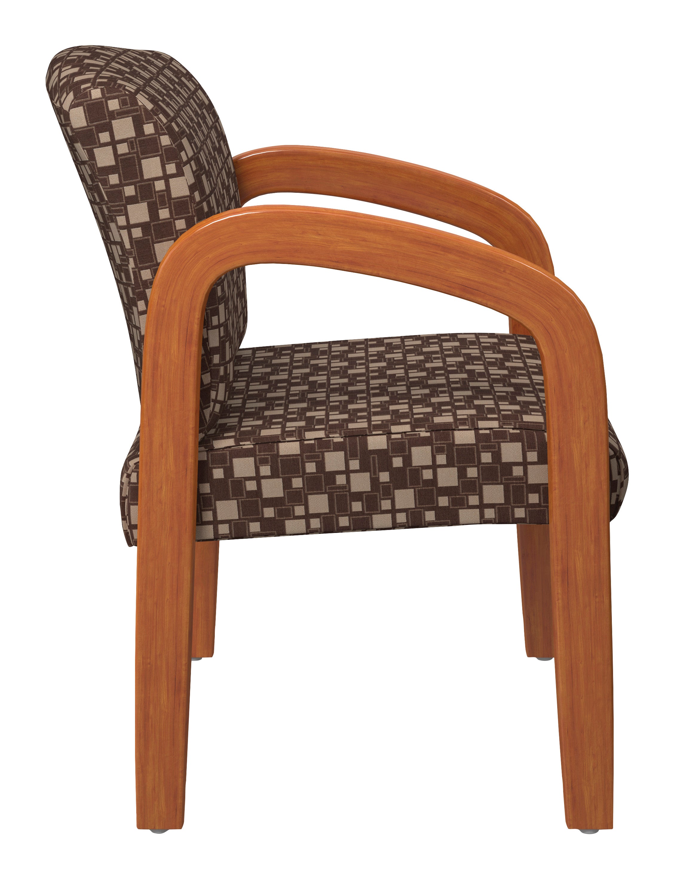 Medium Oak Finish Wood Visitor Chair 2